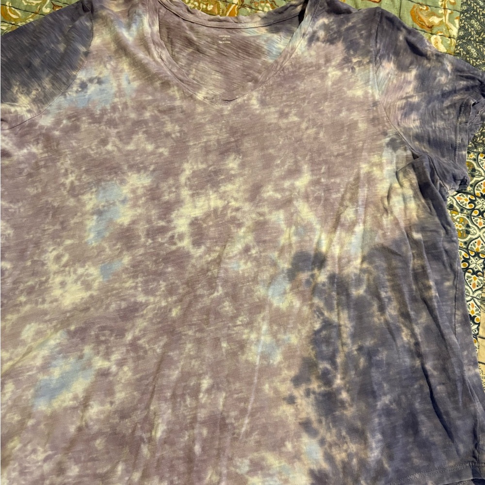 Old Navy Women's Purple Tie-Dye Short Sleeve Tee
